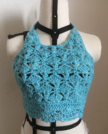 SD13 - Crochet Top Fan (Button Back)