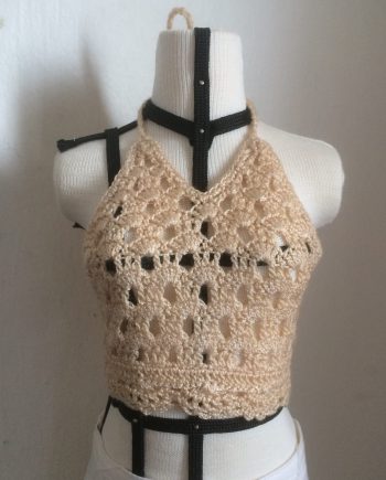 SD13 - Crochet Top Honeycomb (Button Back)