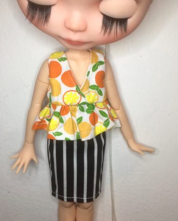 Blythe - Peplum Top & Skirt Set